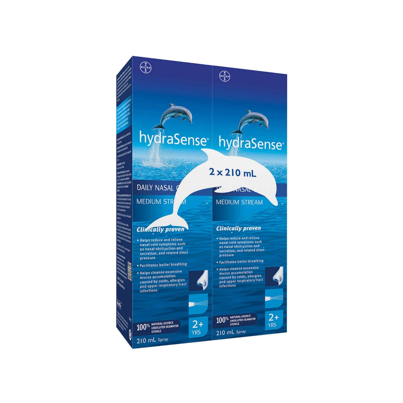 Image of HydraSense Daily Nasal Care Medium Stream 2x210mL - 2 x 210 Grams