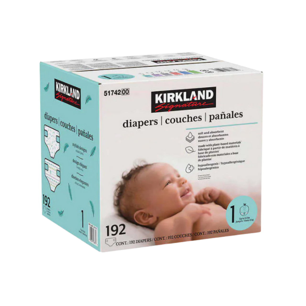 Image of Kirkland Signature Supreme Diapers Size 1 192ct