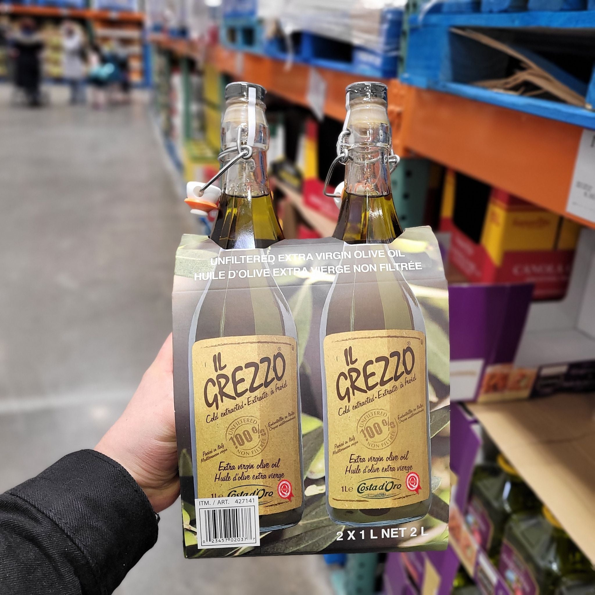 IL Grezzo Unfiltered Extra Virgin Olive Oil 2-Pack - 2 x 1 Kilos