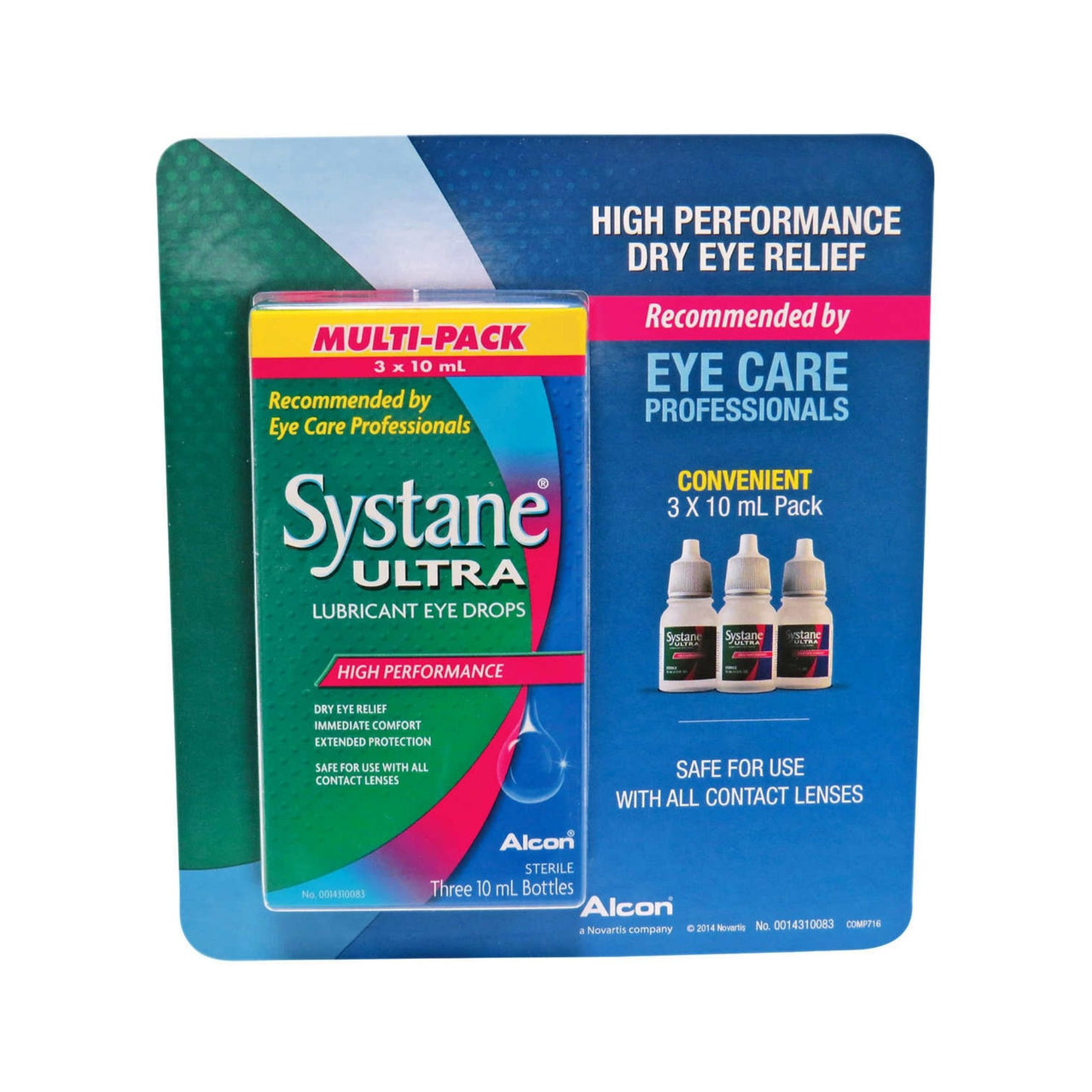 Image of Systane Ultra-lubricant Eye Drops, 3 × 10 mL Bottles - 3 x 30 Grams