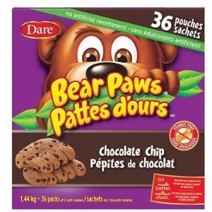 Image of Dare Bear Paws Chocolate Chip 1.44kg
