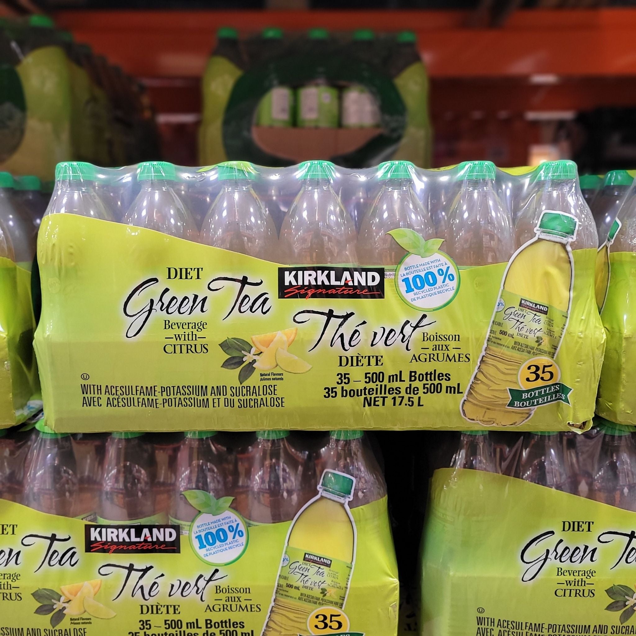 Kirkland Signature Diet Green Tea 35x500ml Shipped to Nunavut The