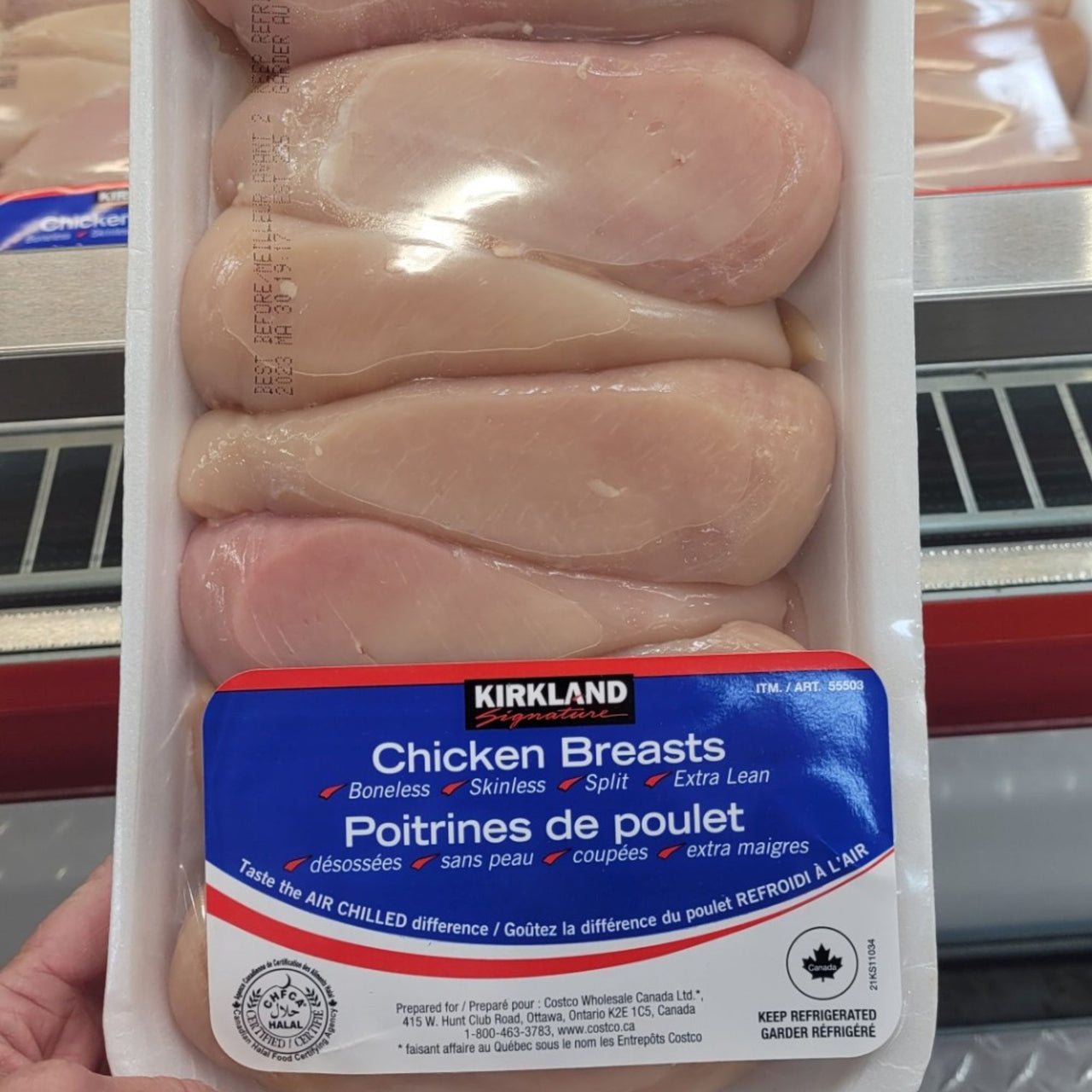 Image of Kirkland Chicken Breasts Boneless Skinless 2kg avg.