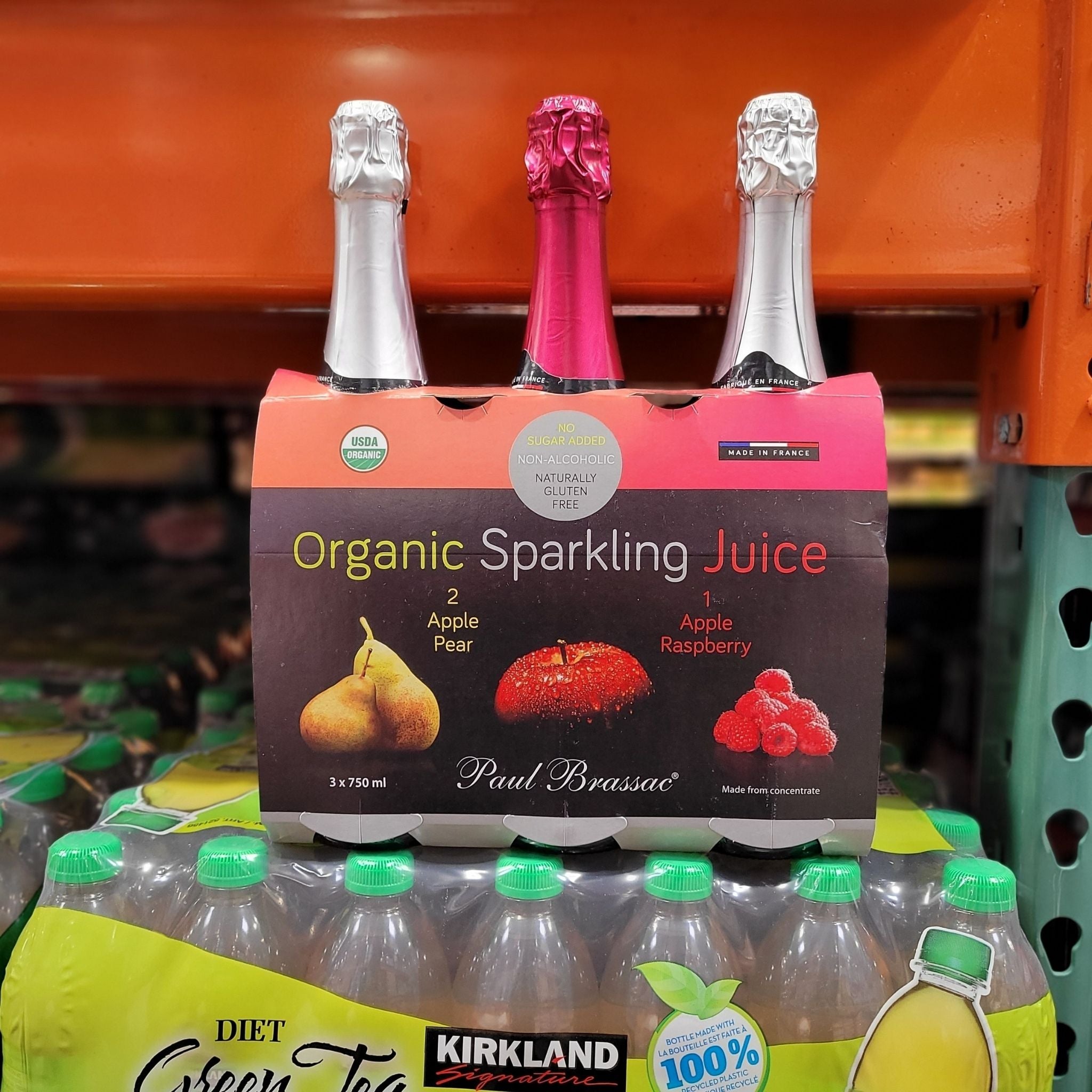 Paul Brassac Organic Sparkling Juice 3-Pack x 750 Grams