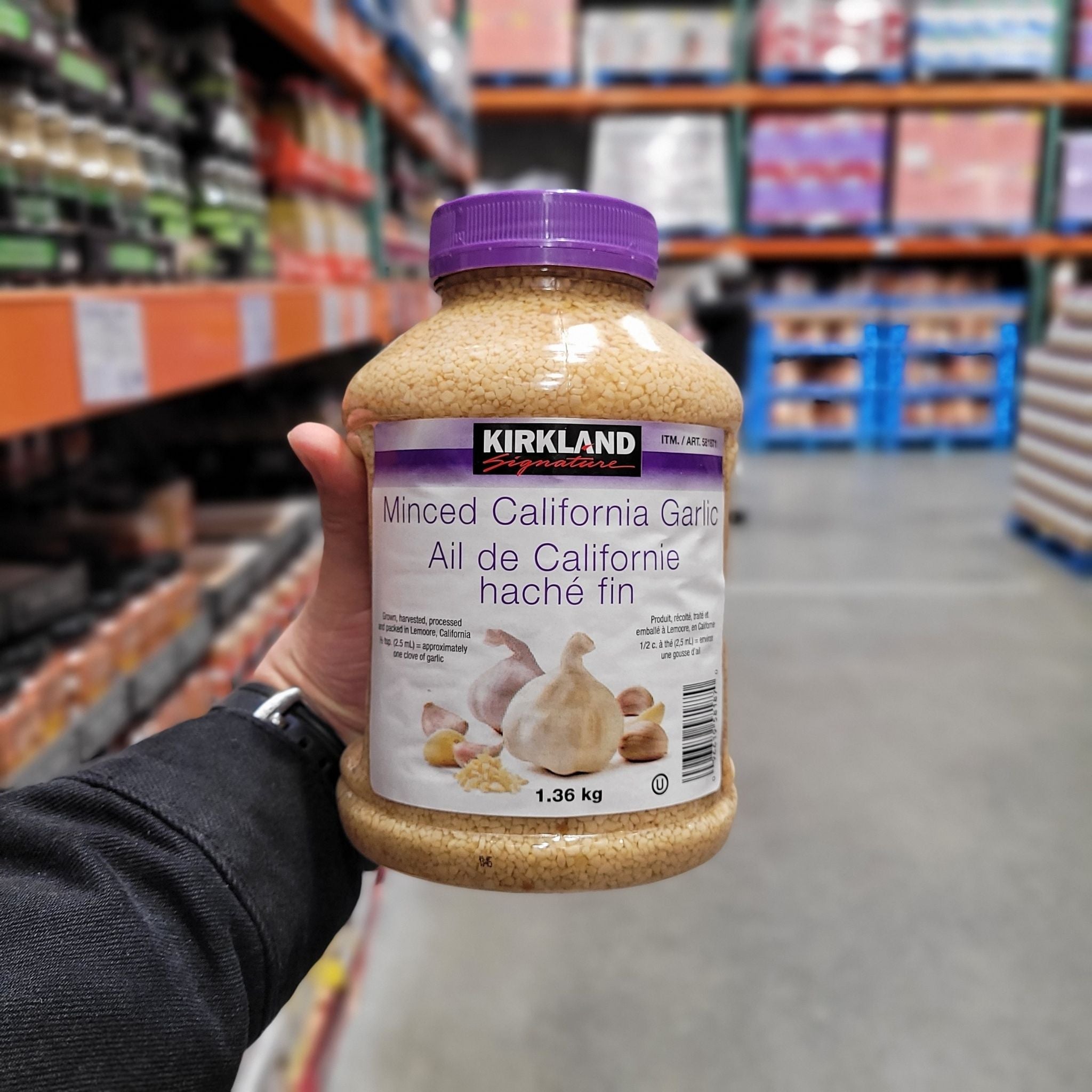 Kirkland Minced Garlic 1 x 1.36 Kilos Shipped to Nunavut The Northern Shopper