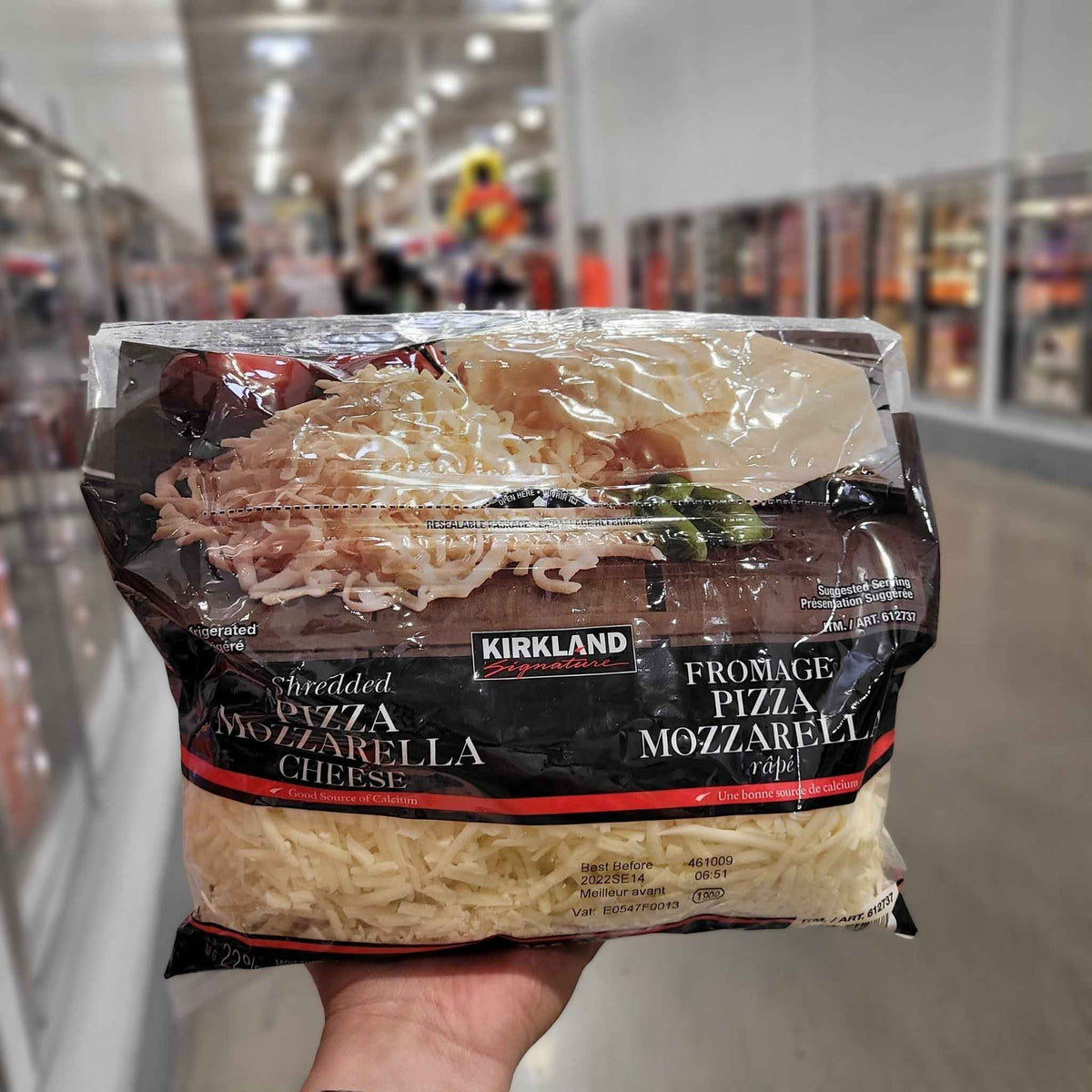 Image of Kirkland Signature Pizza Mozzarella Shred Cheese - 2 x 625 Grams