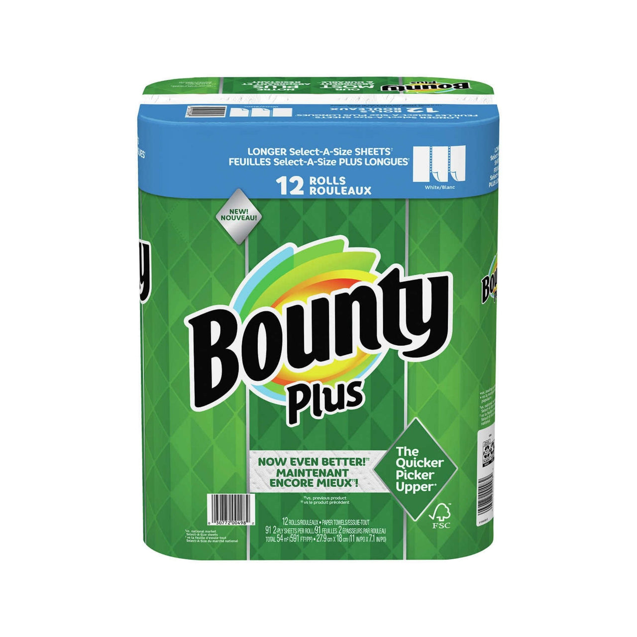 Image of Bounty Plus Select-A-Size Paper Towels, 12 x 86 sheets