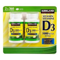 Thumbnail for Image of Kirkland Signature Vitamin D3 1000IU 2 x 360-Pack - 1 x 800 Grams