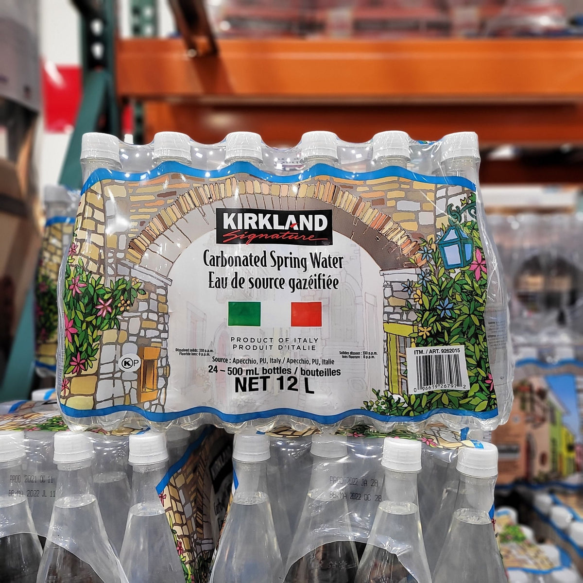 Image of Kirkland Signature Carbonated Water 24-Pack - 24 x 500 Grams