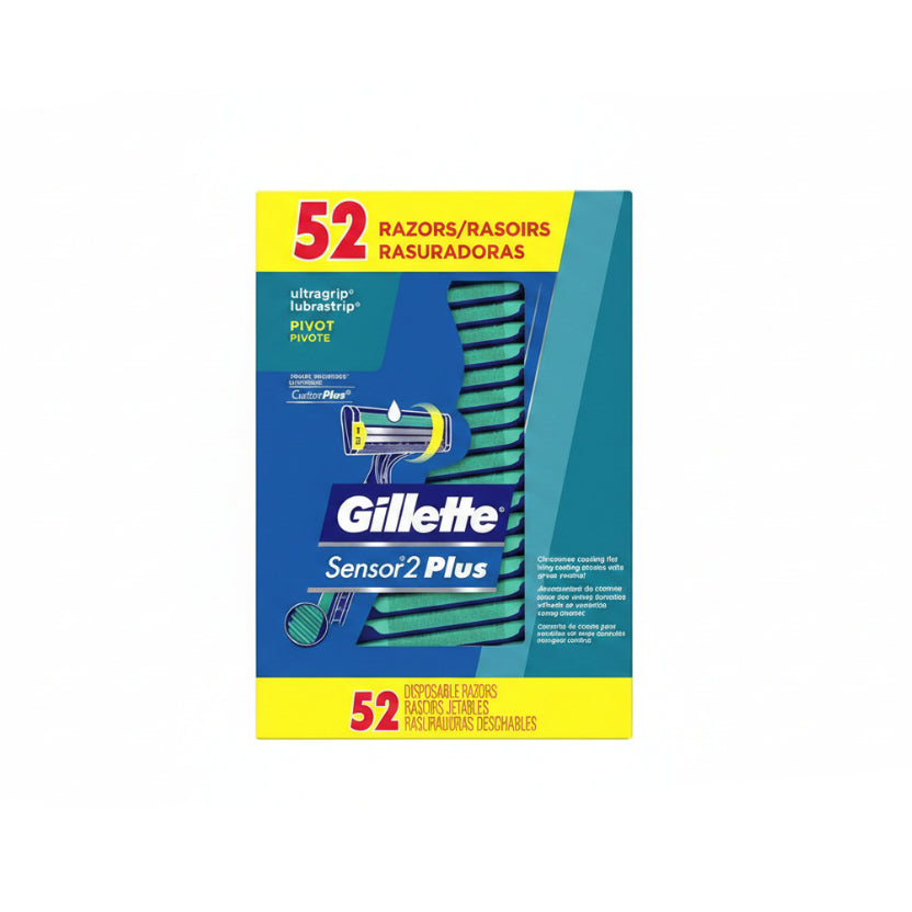 Gillette Sensor 2 Plus Disposable Razors 52-Pack - 1 x 500 Grams ...