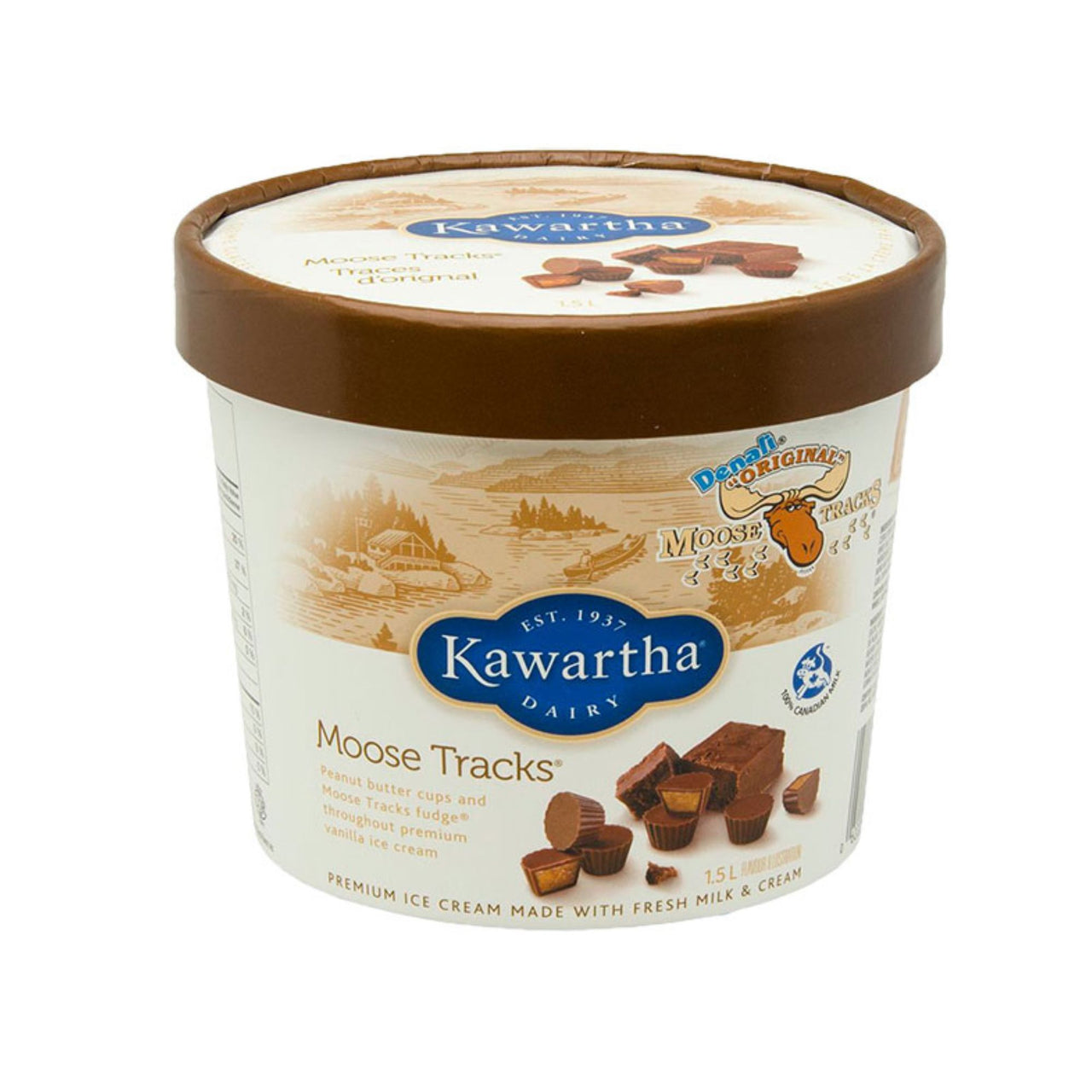 Image of Kawartha Dairy MooseTracks Ice Cream - 1 x 1.5 Kilos